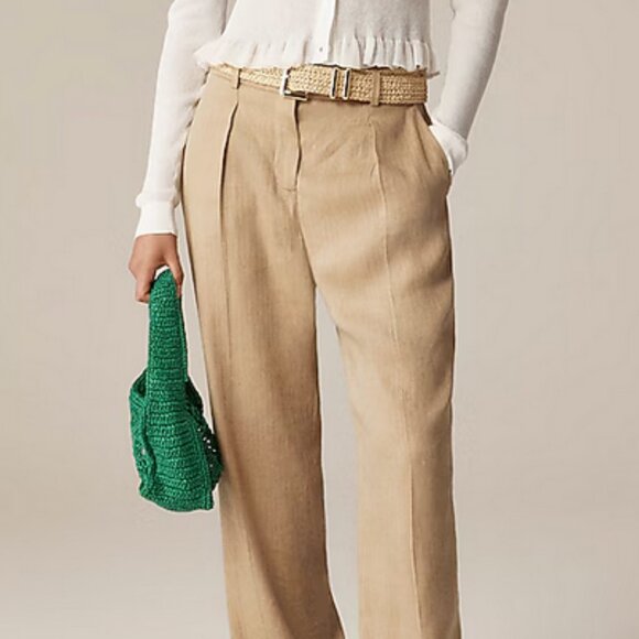 J. Crew Pants - Portia pant in herringbone linen blend